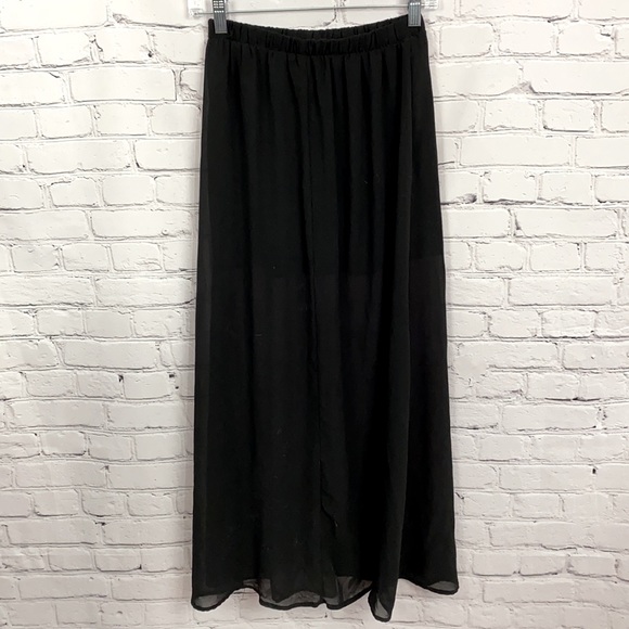 Whimsical Flowy Chiffon Maxi Skirt - Picture 4 of 4